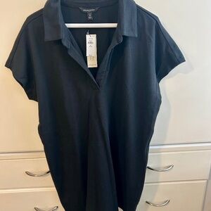 Banana republic black cotton dress